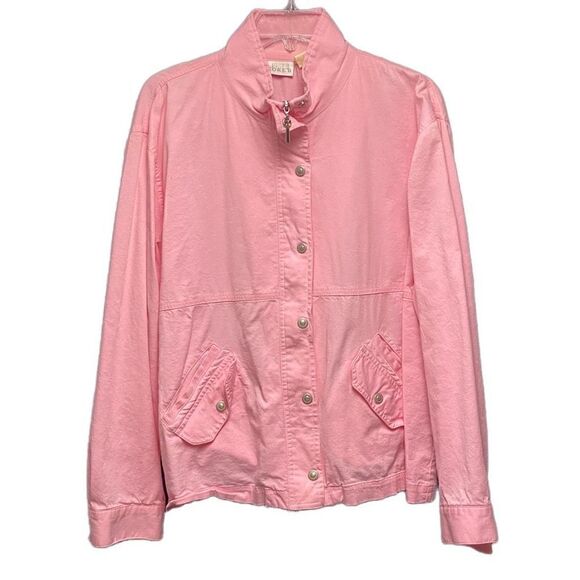 Vintage 80s Racer Jacket Baby Pink - Picture 1 of 3